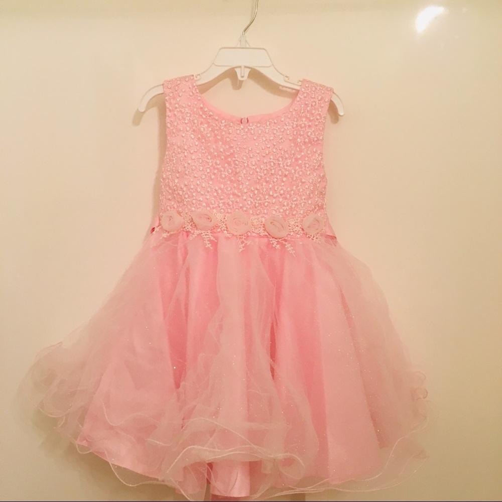 Pink tulle toddler dress